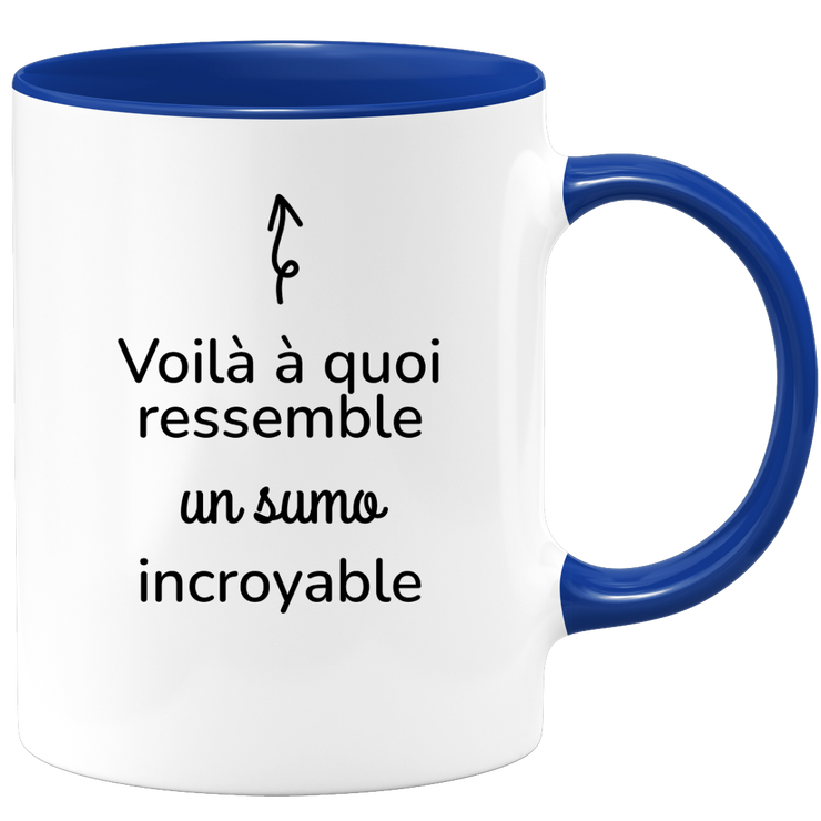 quotedazur - Mug Voilà À Quoi Ressemble Un Sumo Incroyable - Cadeau Pour Sumo - Cadeau Personnalisé Pour Homme - Cadeau Original Anniversaire Ou Noël
