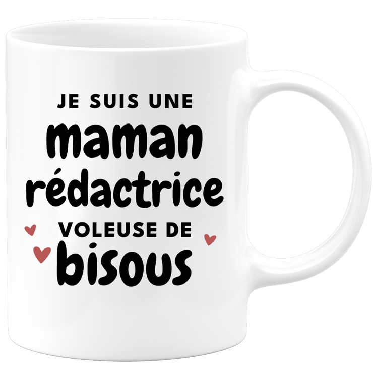 quotedazur - Mug I Am A Mum Writer Thief Of Kisses - Original Mother's Day Gift - Gift Idea For Mom Birthday - Gift For Future Mom Birth