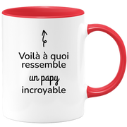 quotedazur - Mug Voilà à Quoi Ressemble Un Papy Incroyable - Cadeau Papy - Idée Cadeau Anniversaire Papy - Idée Pour Une Attention Originale Papy