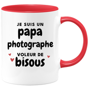 quotedazur - Mug I Am A Dad Photographer Thief Of Kisses - Original Father's Day Gift - Gift Idea For Dad Birthday - Gift For Future Dad Birth
