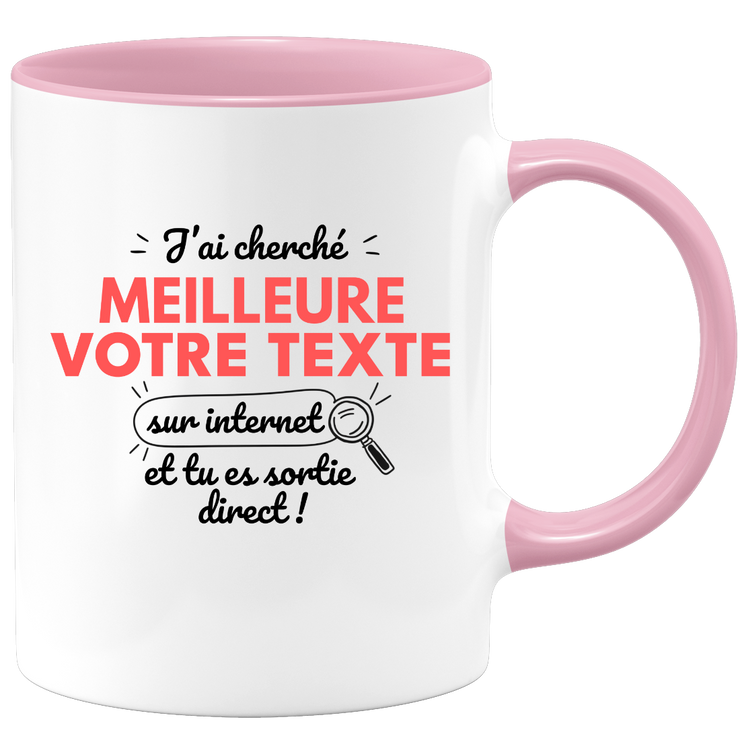 Mug personnalisable femme J'ai cherché Meilleure sur Internet - Métier Passion Sport