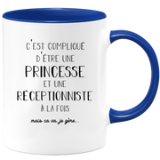 Princess Receptionist Mug - Women's Gift for Receptionist Funny Humor Ideal for Colleague Birthday