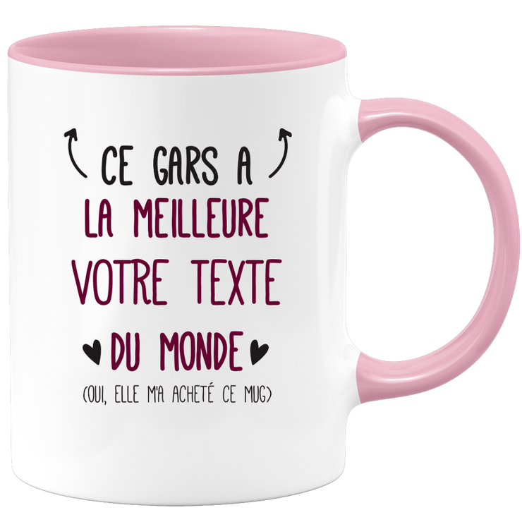 Mug personnalisable ce gars a la meilleure femme du monde