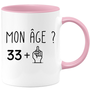 quotedazur - Mug Idée Cadeau 34 ans Homme Femme - Cadeau Anniversaire 34 Ans - Idée Cadeau Original, Humour, Drôle, Rigolo, Fun - Mug Tasse Café Thé Pas Cher