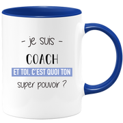 Super power coach mug - ideal funny humor woman coach gift for birthday