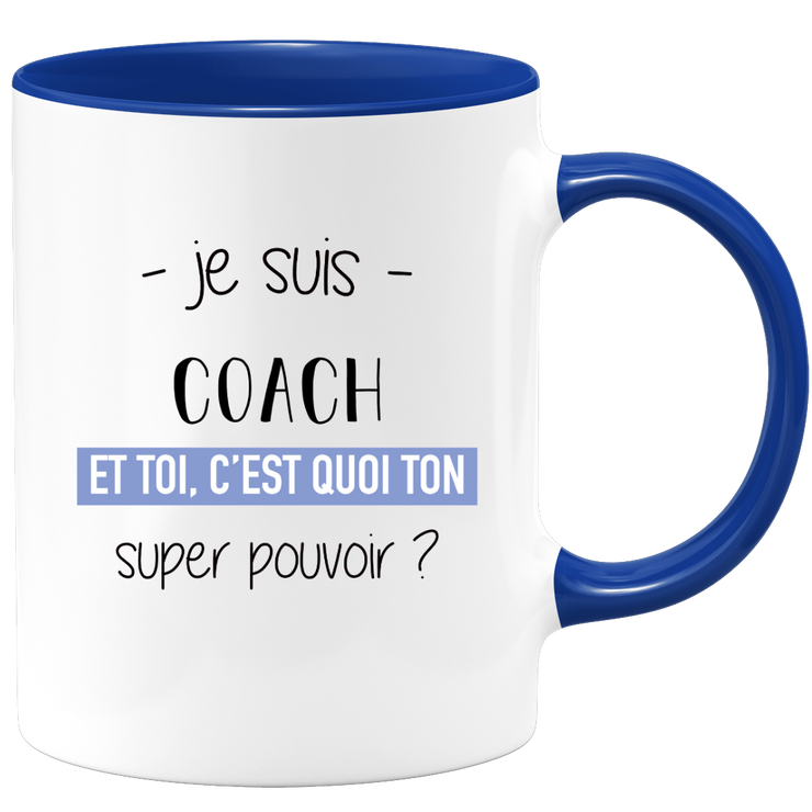 Super power coach mug - ideal funny humor woman coach gift for birthday