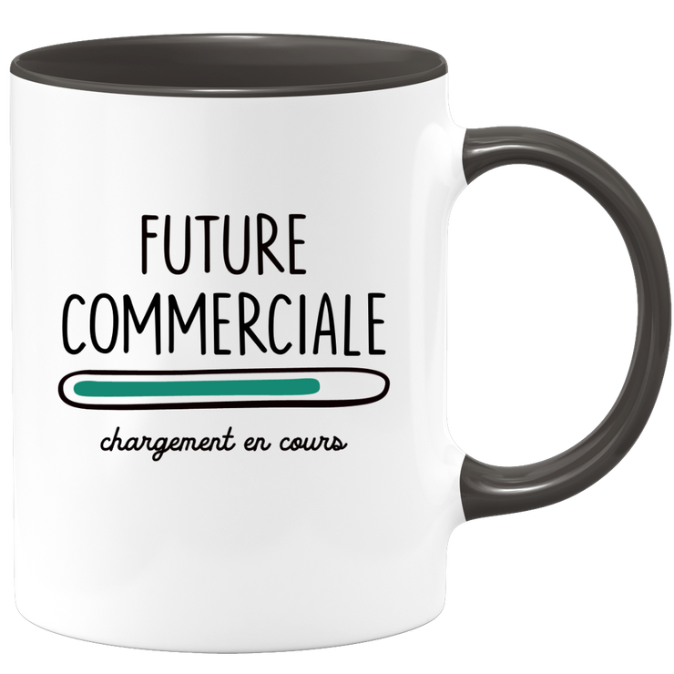 quotedazur - Mug Future Commerciale Chargement En Cours - Cadeau Humour Promotion Travail - Idée Cadeau Départ Collègue - Tasse Chef Commerciale - Idéal Pour Noël Au Bureau