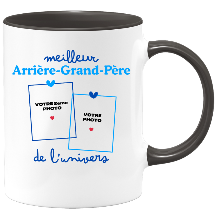 Mug Meilleur Arrière-grand-père de l'univers - Mug personnalisé avec 2 photos famille