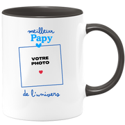 Mug Meilleur Papy de l'univers - Mug personnalisé avec photo famille