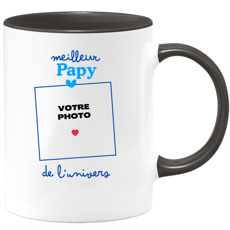 Mug Meilleur Papy de l'univers - Mug personnalisé avec photo famille