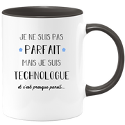 quotedazur - Mug Je Ne Suis Pas Parfait Mais Je Suis Technologue  - Cadeau Humour Métier Travail - Idée Cadeau Pot De Départ Chef Mutation - Tasse Cadeau Retraite Noël Au Bureau