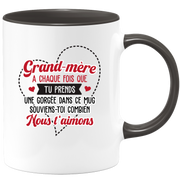 quotedazur - Mug Grand-Mère Nous T'Aimons - Cadeau Pour Grand-Mère Petite-Fille, Petit-Fils, Petits-Enfants, Grands-Enfants - Tasse Pour Mamie - Mémé, Grand-Maman, Grand-Mémé