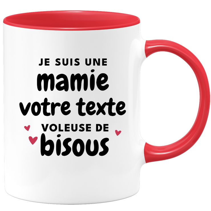 Mug personnalisable Mamie voleuse de bisous - métier passion