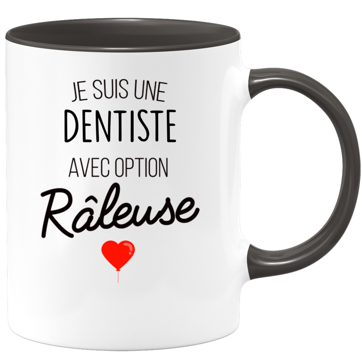 quotedazur - Mug Je Suis Une Dentiste Avec Option Râleuse - Cadeau Idéal Pour Dentiste - Cadeau Personnalisé Pour Femme - Cadeau Original Pour Anniversaire Ou Noël