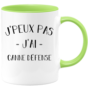 quotedazur - Mug Je Peux Pas J'ai Canne defense - Cadeau Humour Sport - Idée Cadeau Original - Tasse Canne defense - Idéal Pour Anniversaire Ou Noël
