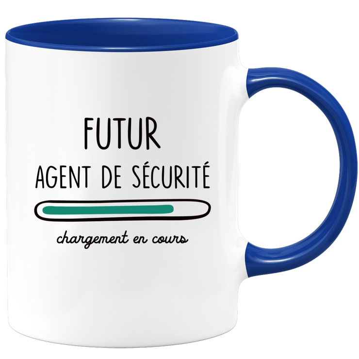 quotedazur - Mug Futur Agent de securite Chargement En Cours - Cadeau Humour Métier Travail  - Idée Cadeau Agent de securite Pot De Départ Chef Mutation - Tasse Cadeau Noël Bureau