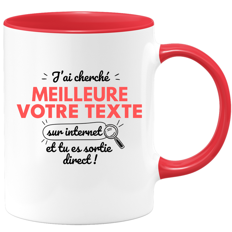 Mug personnalisable femme J'ai cherché Meilleure sur Internet - Métier Passion Sport