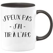 quotedazur - Mug Je Peux Pas J'ai Tir a l arc - Cadeau Humour Sport - Idée Cadeau Original - Tasse Tir a l arc - Idéal Pour Anniversaire Ou Noël