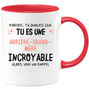 Mug parfois, tu oublies que tu es une Arrière-grand-mère incroyable, alors voici un rappel