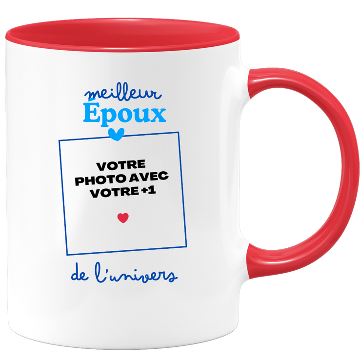 Mug Meilleur Époux de l'univers - Mug personnalisé avec photo couple