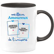 Mug Meilleur Amoureux de l'univers - Mug personnalisé avec 2 photos couple