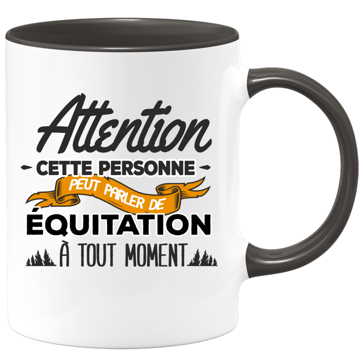 quotedazur - Mug Cette Personne Peut Parler De Équitation À Tout Moment - Cadeau Humour Sport - Idée Cadeau Original     - Tasse Équitation - Anniversaire Ou Noël