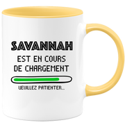 quotedazur - Mug Savannah Est En Cours De Chargement Veuillez Patienter - Cadeau Savannah Prénom Femme Personnalisé - Cadeau Annniversaire Noël Adolescent Collègue