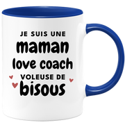 quotedazur - Mug I'm A Mom Love Coach Thief Of Kisses - Original Mother's Day Gift - Gift Idea For Mom Birthday - Gift For Future Mom Birth