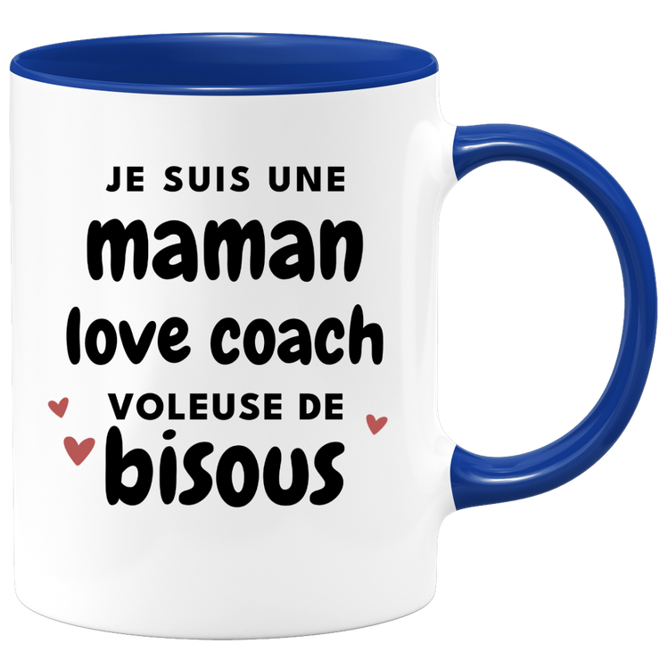 quotedazur - Mug I'm A Mom Love Coach Thief Of Kisses - Original Mother's Day Gift - Gift Idea For Mom Birthday - Gift For Future Mom Birth