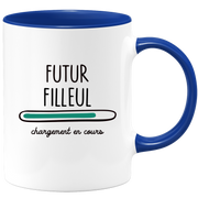 quotedazur - Mug Futur Filleul Chargement En Cours - Cadeau Humour Métier Travail  - Idée Cadeau Filleul Pot De Départ Chef Mutation - Tasse Cadeau Noël Bureau