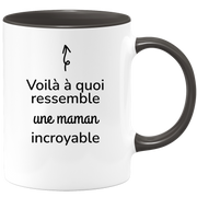 quotedazur - Mug Voilà À Quoi Ressemble Une Maman Incroyable - Cadeau Pour Maman - Cadeau Personnalisé Pour Femme - Cadeau Original Anniversaire Ou Noël