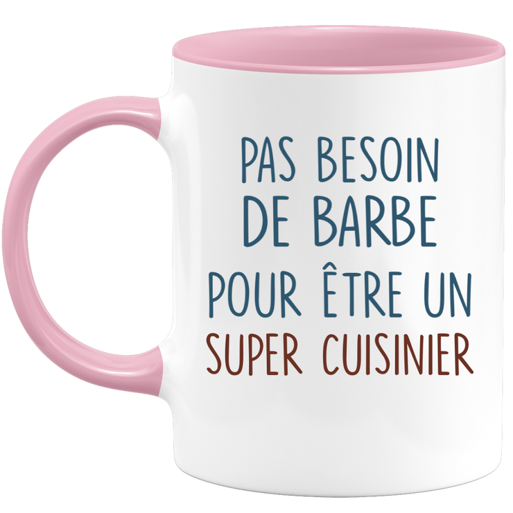 Mug pas besoin de barbe pour être un super Cuisinier