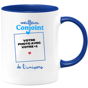 Mug Meilleur Conjoint de l'univers - Mug personnalisé avec photo couple
