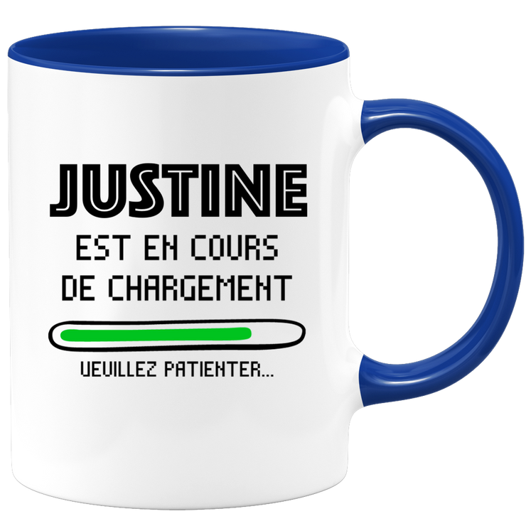 Justine Mug Is Loading Please Wait - Personalized Justine Woman First Name Gift