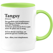 quotedazur - Mug Définition Prénom Tanguy Dieu Tout Simplement - Cadeau Humour Prénom - Idée Cadeau Famille Saint Valentin - Tasse Prénom Tanguy