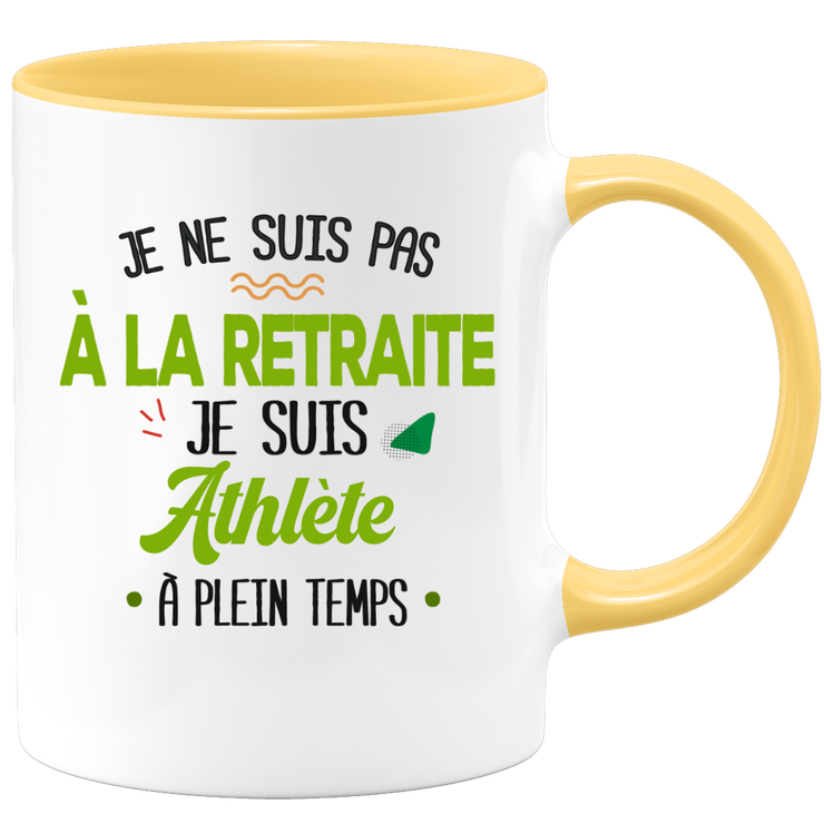 quotedazur - Mug Retraite Je Suis Athlète - Cadeau Humour Sport - Idée Cadeau Retraite Original Athlétisme - Tasse Athlète - Départ Retraite Anniversaire Ou Noël