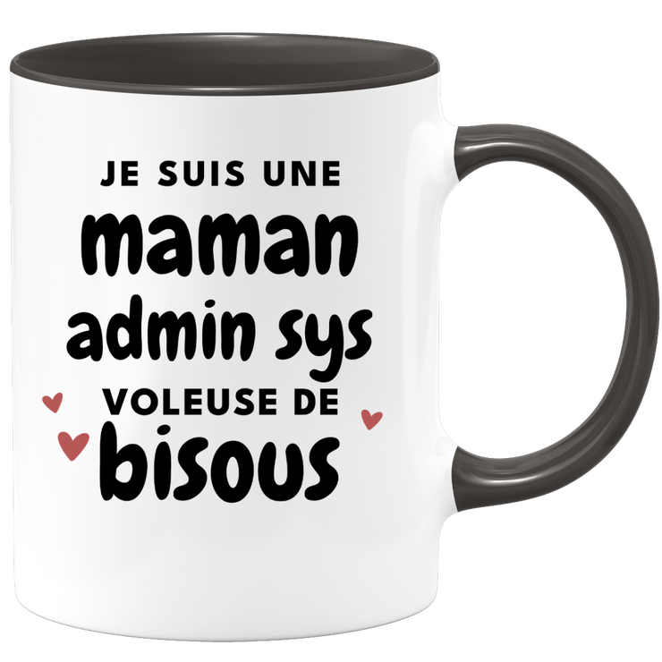 quotedazur - Mug I am a mom Admin sys thief of kisses - Original Mother's Day Gift - Gift Idea For Mom Birthday - Gift For Future Mom Birth