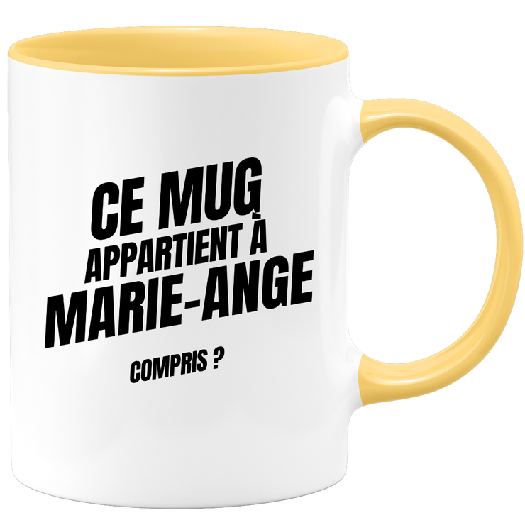 Mug Ce mug appartient à Marie-Ange, compris ?