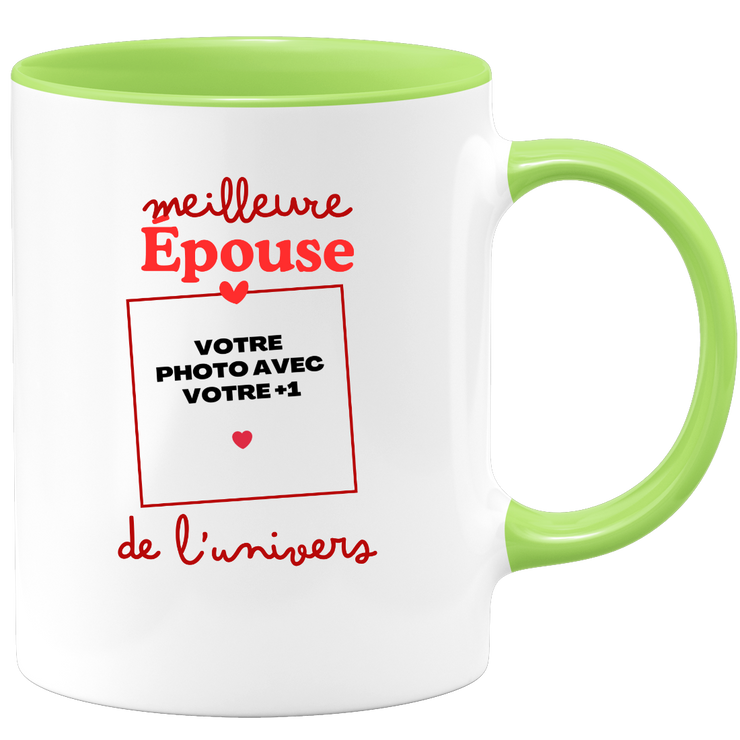 Mug Meilleure Épouse de l'univers - Mug personnalisé avec photo couple