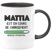 quotedazur - Mug Mattia Est En Cours De Chargement Veuillez Patienter - Cadeau Mattia Prénom Homme Personnalisé - Cadeau Annniversaire Noël Adolescent Collègue
