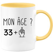 quotedazur - Mug Idée Cadeau 34 ans Homme Femme - Cadeau Anniversaire 34 Ans - Idée Cadeau Original, Humour, Drôle, Rigolo, Fun - Mug Tasse Café Thé Pas Cher
