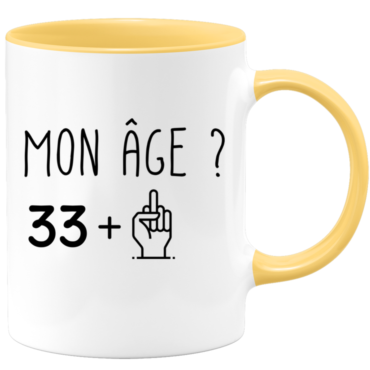 quotedazur - Mug Idée Cadeau 34 ans Homme Femme - Cadeau Anniversaire 34 Ans - Idée Cadeau Original, Humour, Drôle, Rigolo, Fun - Mug Tasse Café Thé Pas Cher