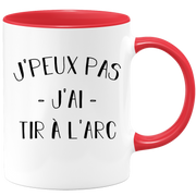 quotedazur - Mug Je Peux Pas J'ai Tir a l arc - Cadeau Humour Sport - Idée Cadeau Original - Tasse Tir a l arc - Idéal Pour Anniversaire Ou Noël