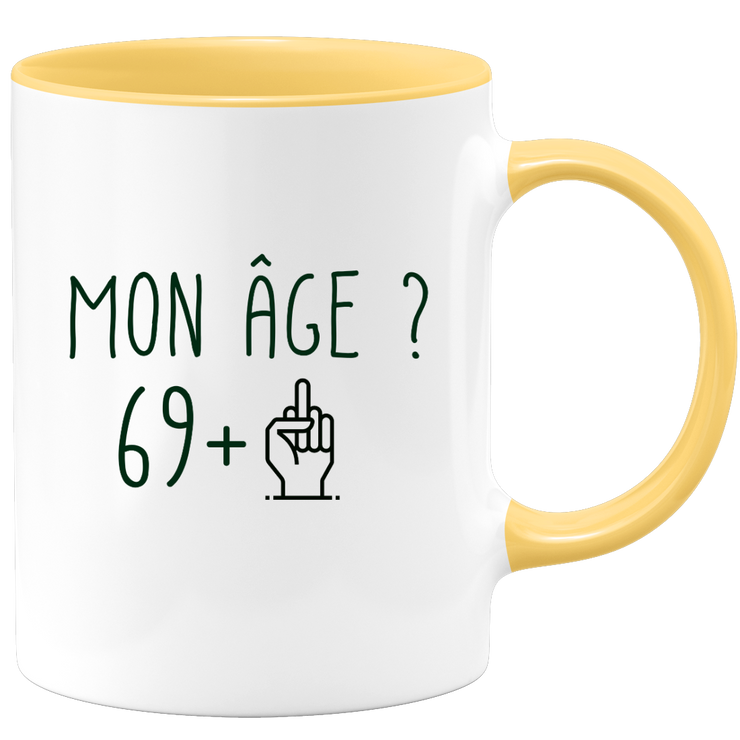 quotedazur - Mug Anniversaire 70 ans Doigt Honneur Rigolo Drôle - Tasse Fun Idée Cadeau Anniversaire 70 ans Homme Femme Humour Original