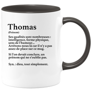 Mug Gift Thomas - definition Thomas - Personalized first name gift Birthday Man Christmas departure colleague - Ceramic - White