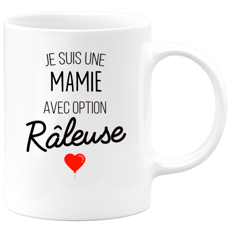 quotedazur - Mug Je Suis Une Mamie Avec Option Râleuse - Cadeau Idéal Pour Mamie - Cadeau Personnalisé Pour Femme - Cadeau Original Pour Anniversaire Ou Noël