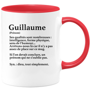 quotedazur - Mug Définition Prénom Guillaume Dieu Tout Simplement - Cadeau Humour Prénom - Idée Cadeau Famille Saint Valentin - Tasse Prénom Guillaume