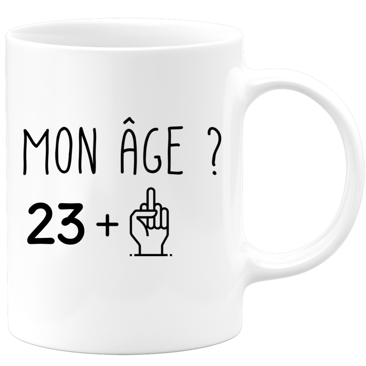 quotedazur - Mug Idée Cadeau 24 ans Homme Femme - Cadeau Anniversaire 24 Ans - Idée Cadeau Original, Humour, Drôle, Rigolo, Fun - Mug Tasse Café Thé Pas Cher