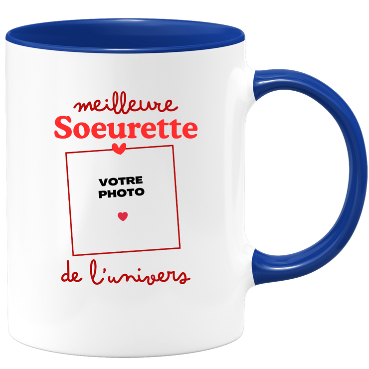 Mug Meilleure Soeurette de l'univers - Mug personnalisé avec photo famille