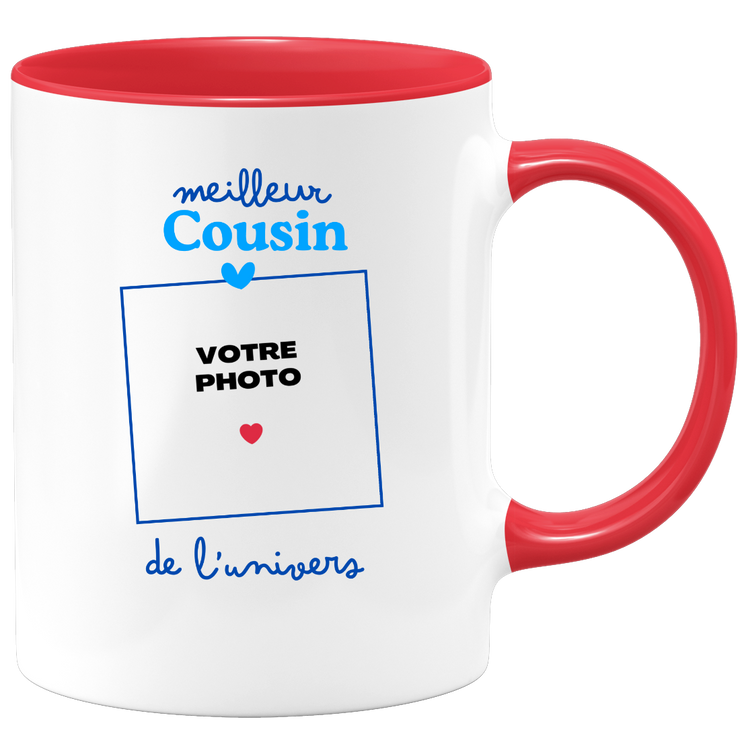 Mug Meilleur Cousin de l'univers - Mug personnalisé avec photo famille
